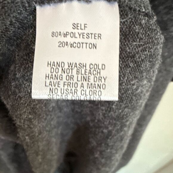 Easel Charcoal Cardigan with Cream Detailing - Picture 4 of 4